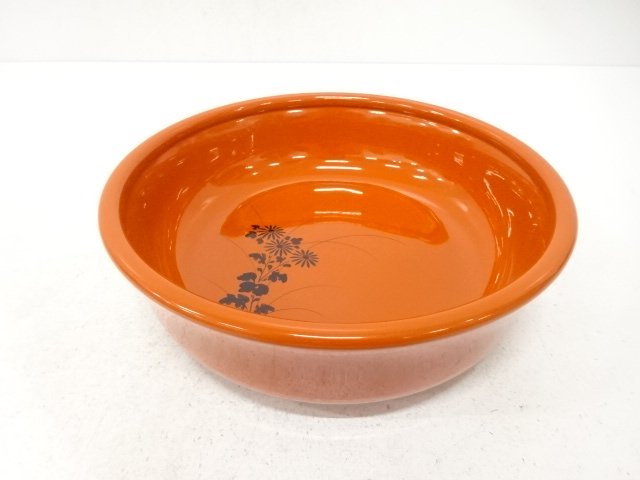JAPANESE LACQUERY / FLAT BOWL / KIKU